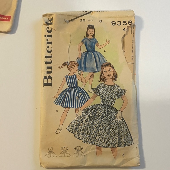 Vintage 1950s-60s Sewing Patterns Lot of 7 Girls Simplicity Butterick - Picture 2 of 8
